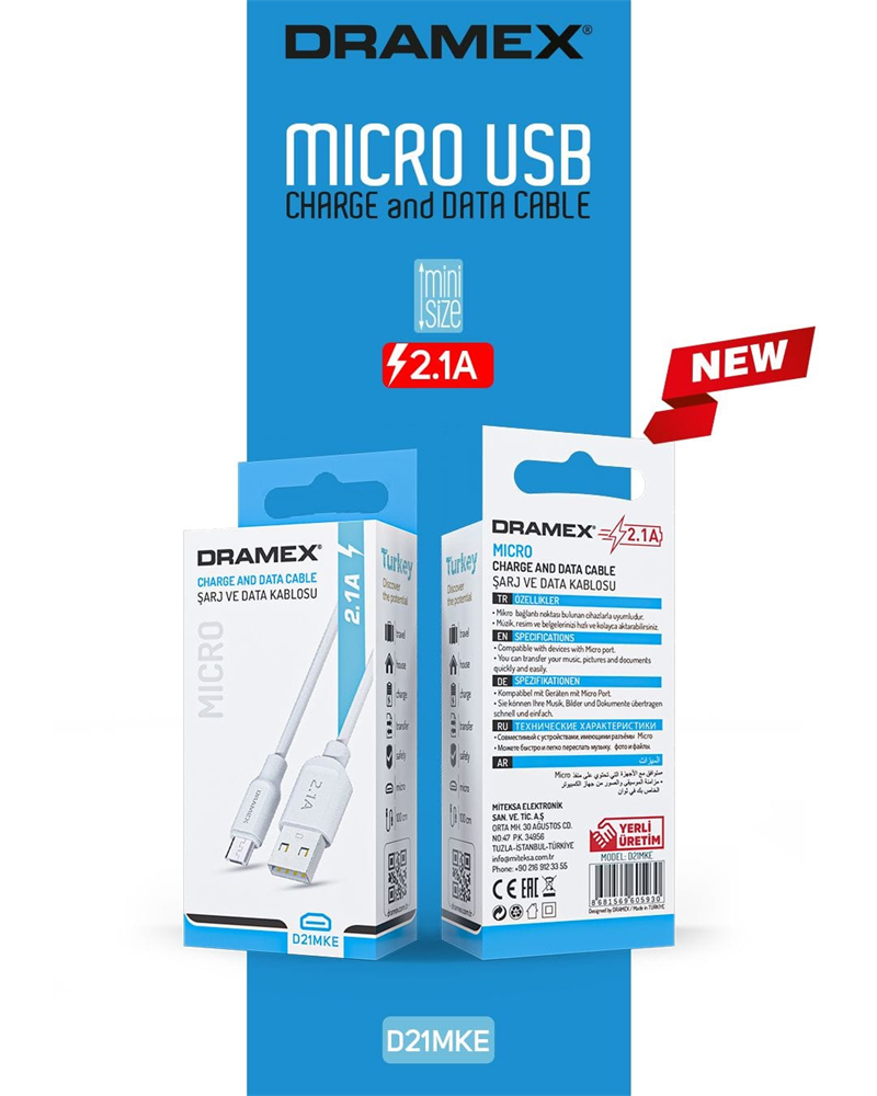 D21MKE - Dramex 2.1A Micro Kablo Eco