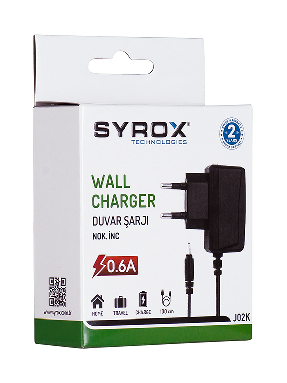Syrox Nokia Ince 0.6 A Kutu Sarj Cihazi