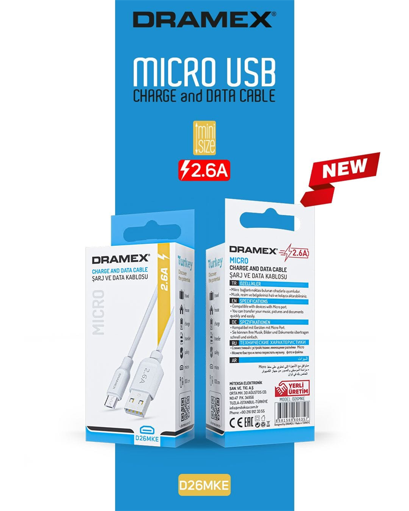 D26MKE - Dramex 2.6A Micro Kablo Eco