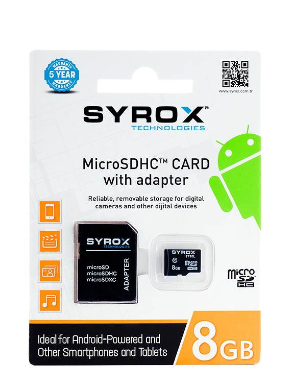 Syrox 8 GB MikroSD Hafiza Karti