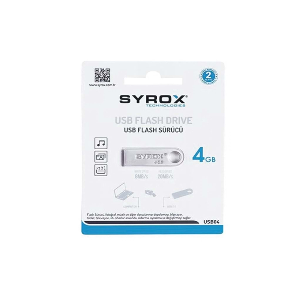 Syrox 4 Gb Metal 2 USB Bellek