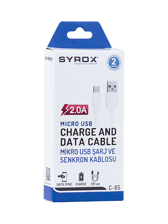 Syrox 2 Amper 1,2M Eco Kablo (S6/S7)