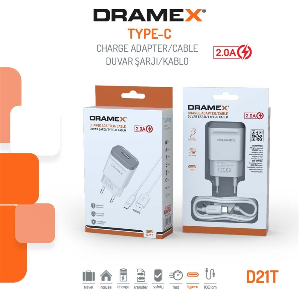 Dramex Usb Giris Baslik 2.0A Micro Kablo Set
