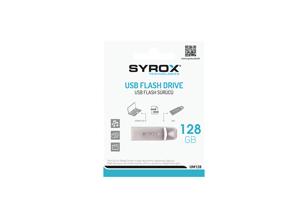SYROX 128 GB METAL FLASH BELLEK 