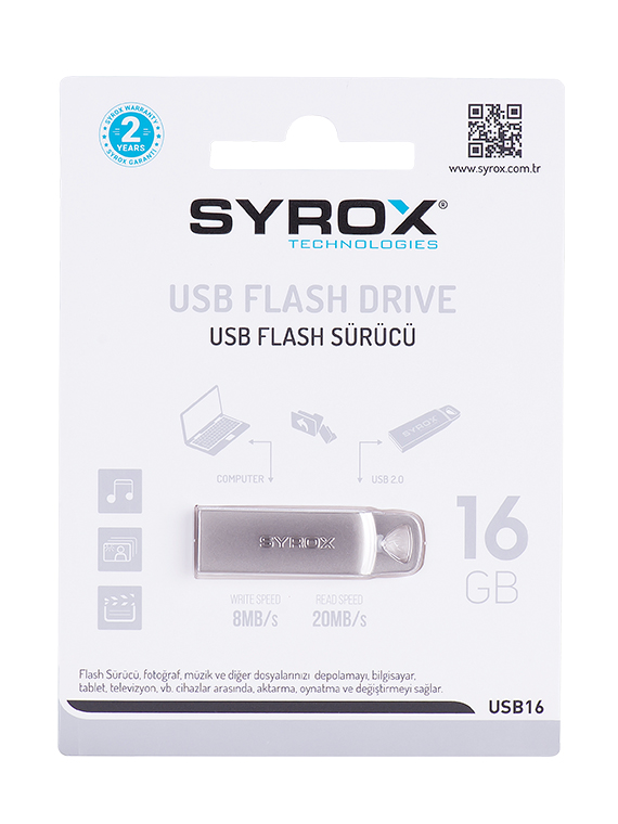 Syrox 16 Gb Metal 2 USB Bellek