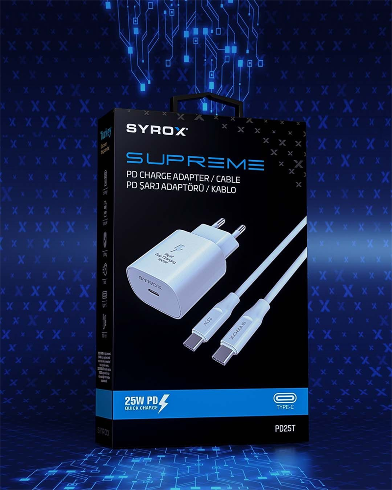 Type-c Giris Baslik Type-c Kablo 25W PD Quick Sarj Baslik